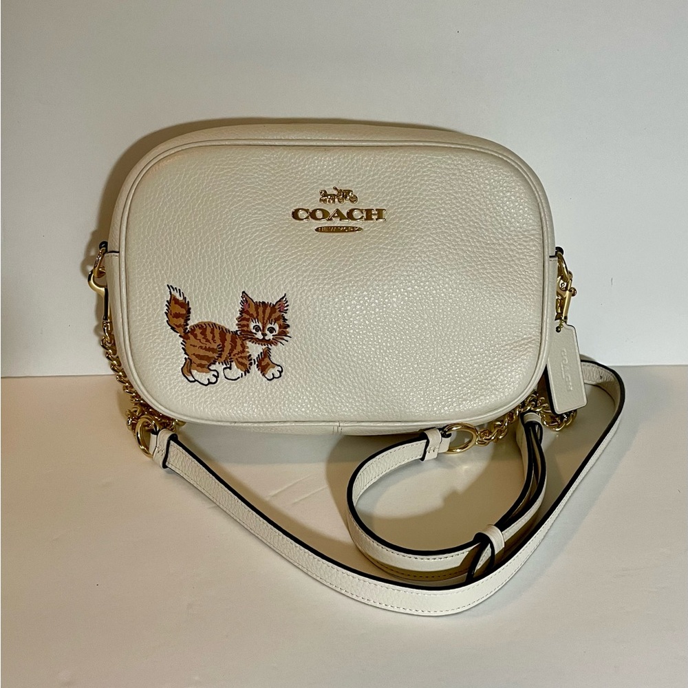 Coach Jamie Kitten Cream Crossbody NWOT